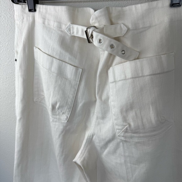 RACHEL COMEY Wilkes Pant Dirty White Distressed Designer Casual Women’s 12 - Picture 12 of 16